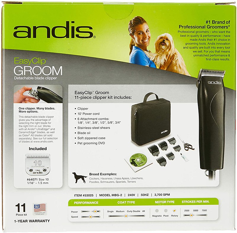 Andis easy clip 2024 groom 11 piece