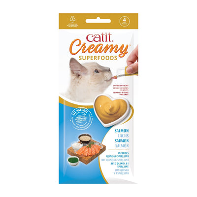 CatIt Creamy Superfood Salmon with Quinoa & Spirulina 4 x 10gm