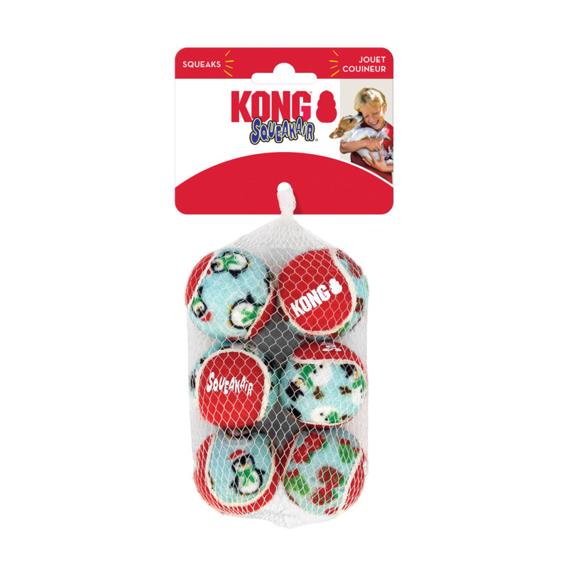 Kong Holiday Squeakair Balls 6Pk Sml