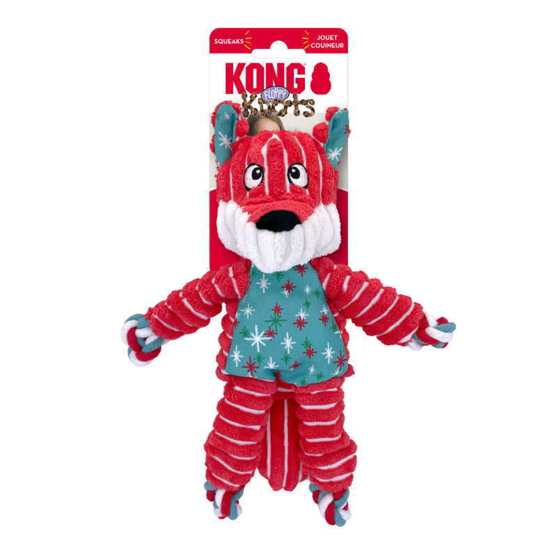 Kong Holiday Floppy Knots Fox Sml/Med