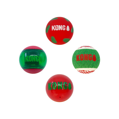 Kong Holiday Occasions Balls 4Pk Med