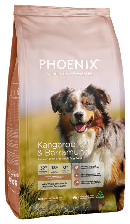 Phoenix Dog Kangaroo & Barramundi 13kg