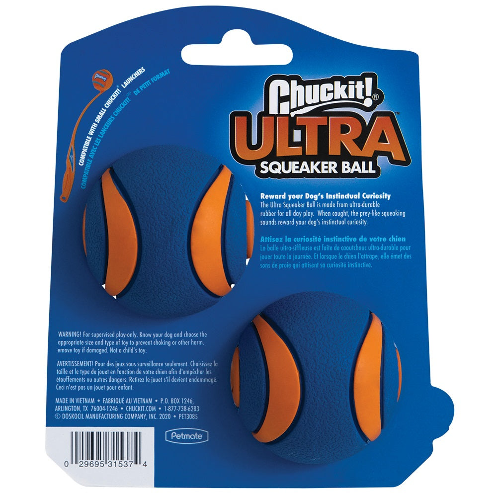 Chuckit! Ultra Squeaker Ball Small 5cm 2Pk