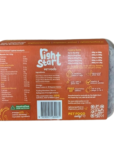 The Right Start Petfood Beef For Dogs 500G