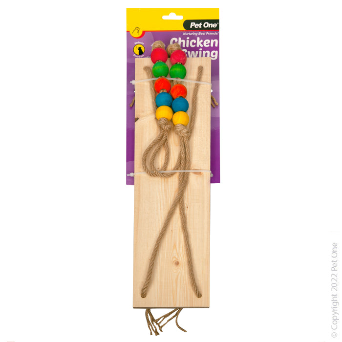 Chicken Toy Wooden Swing 40x11x50cm