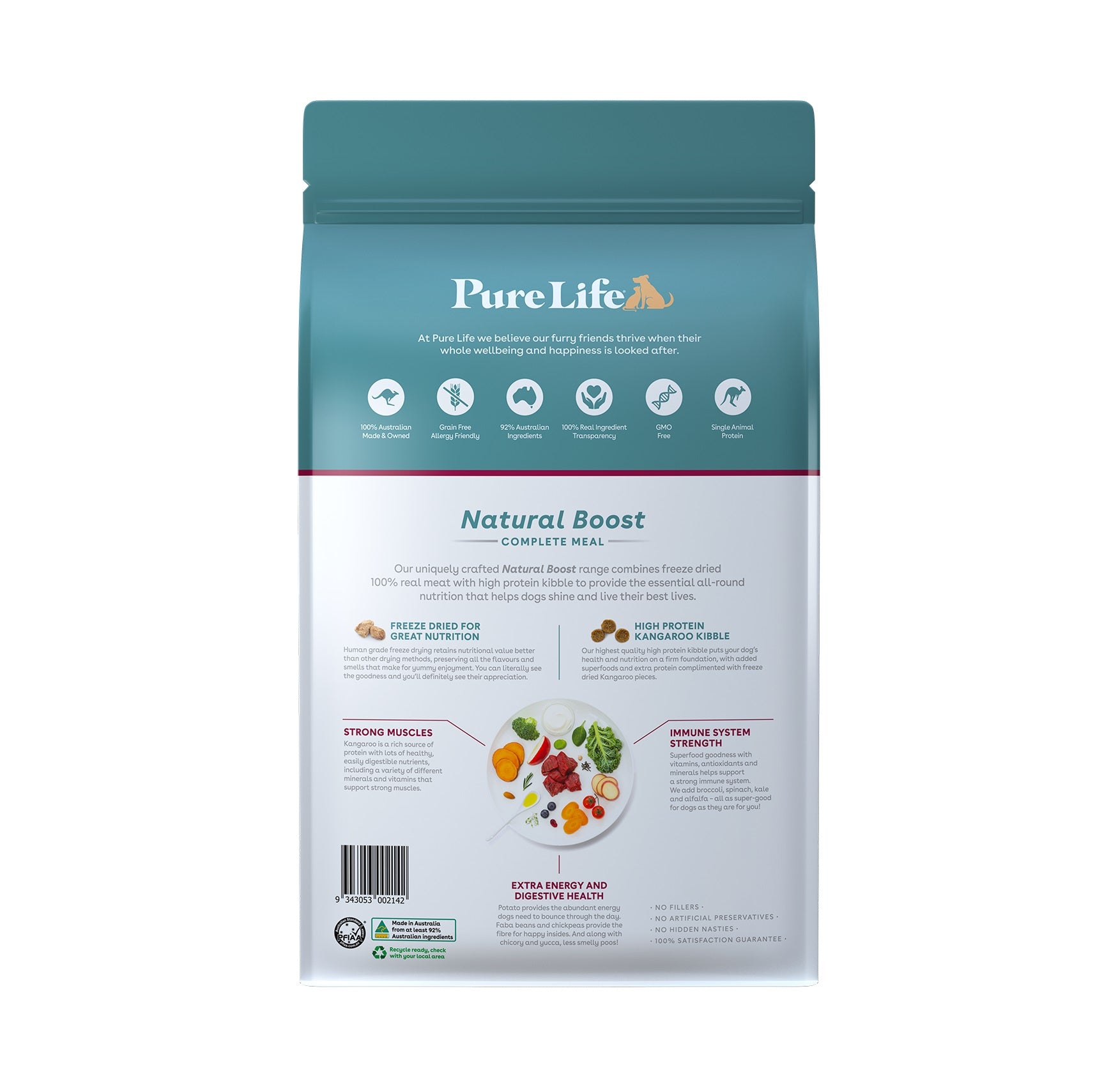 Pure Life Outback Kangaroo for Adult Dogs [Sz:8kg]