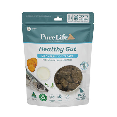 Pure Life Treat Healthy Gut Mackerel Dog Treats 100g