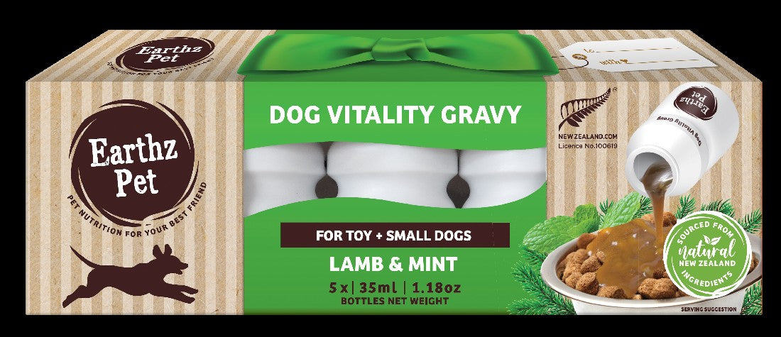 Earthz Pet Vitality Gravy Toy-Small Lamb & Mint 5 x 35ml