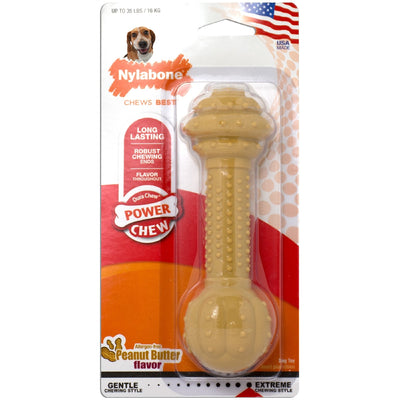 Nylabone Peanut Butter Barbell - Med/Lge.