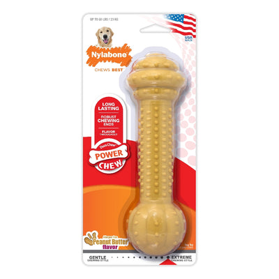 Nylabone Peanut Butter Barbell - Lge./Xl