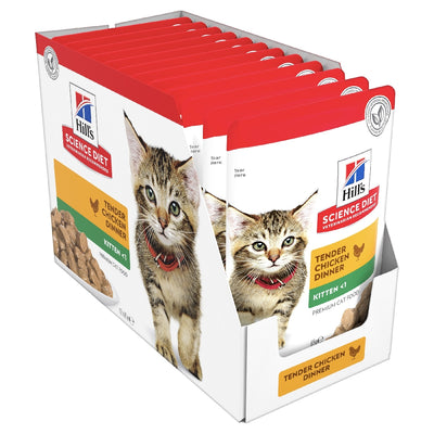 Pack of 12 Science Diet Cat Kitten Chicken 85g Pouch