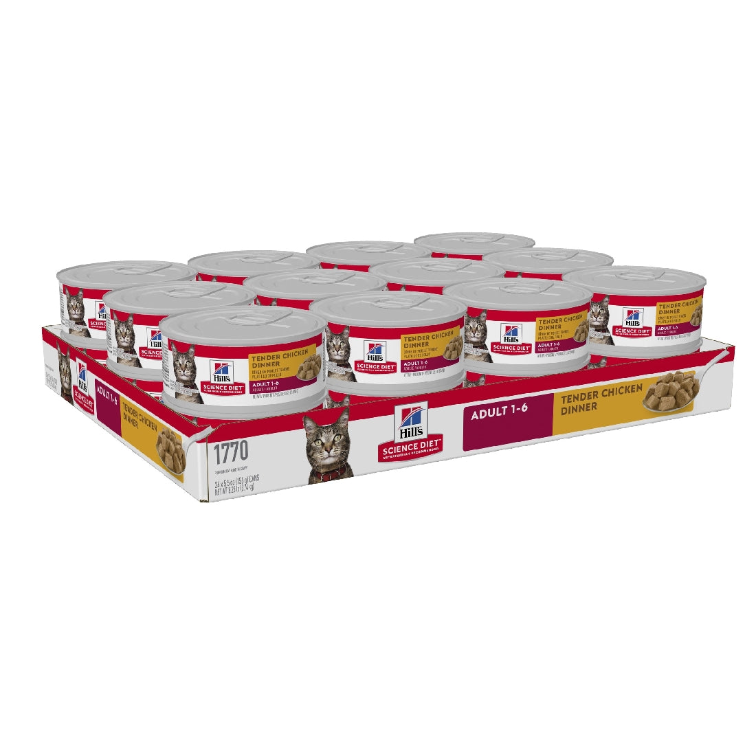 Pack of 12 Science Diet Cat Adult Chicken 156g Can