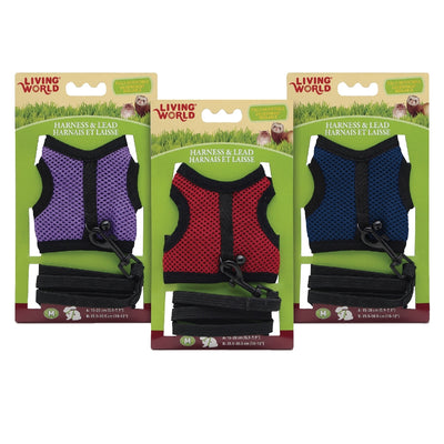 Living World Small animal harness & lead set fabric medium