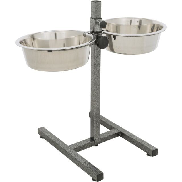 Trixie Dog Bowl Stand W 2 x 2.8L St Steel Bowls