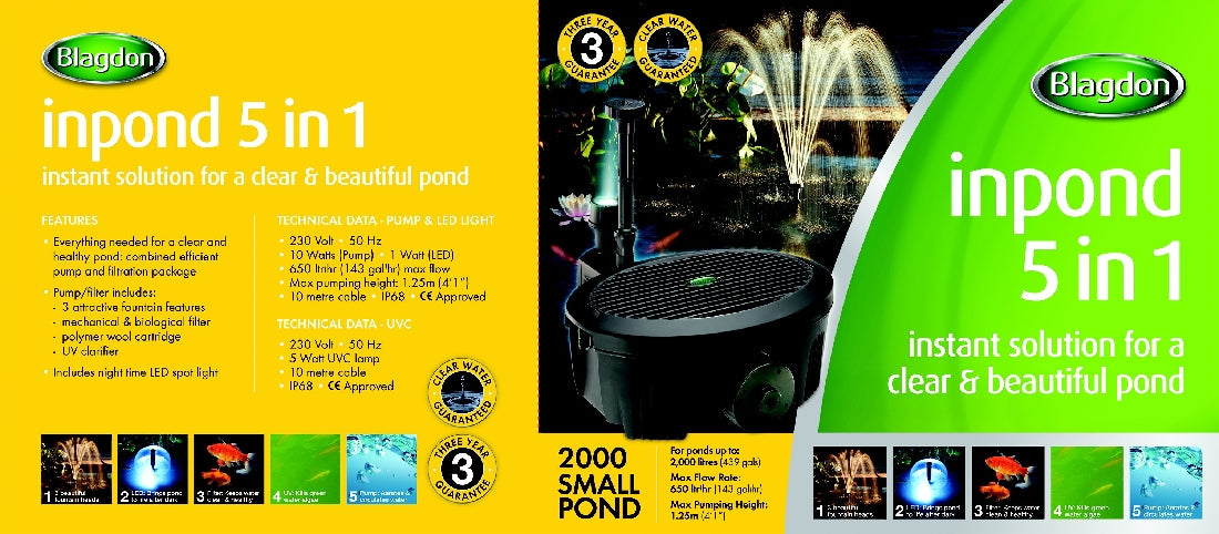 Blagdon Inpond 5 in 1 Pond Multi Filter 2000