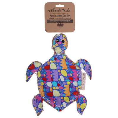 Outback Tails Canvas Chew Toy - Turtle (Pulli Pulli Multi Colour)