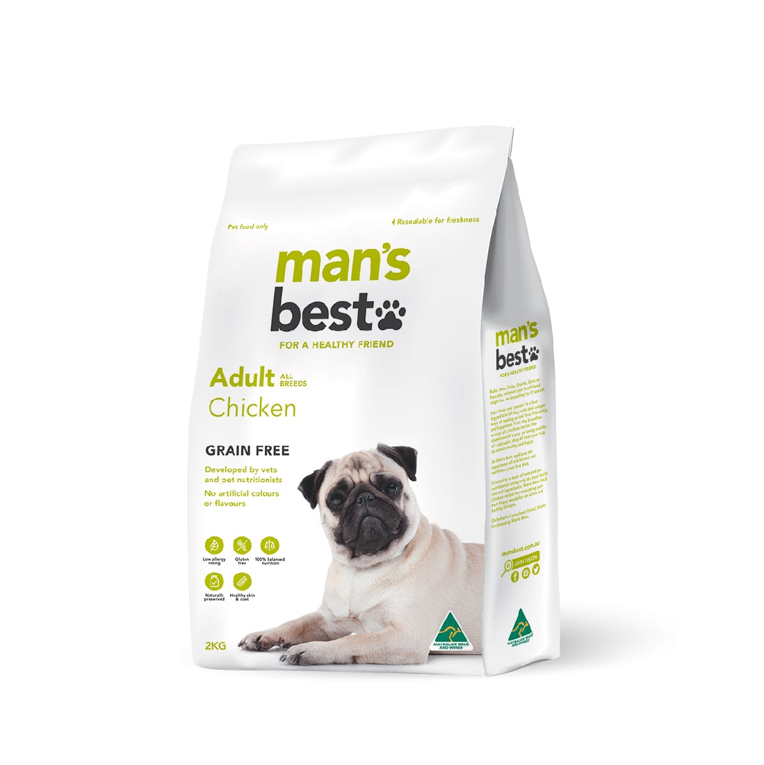 Man's Best Premium Adult Chicken Grain Free - 2kg