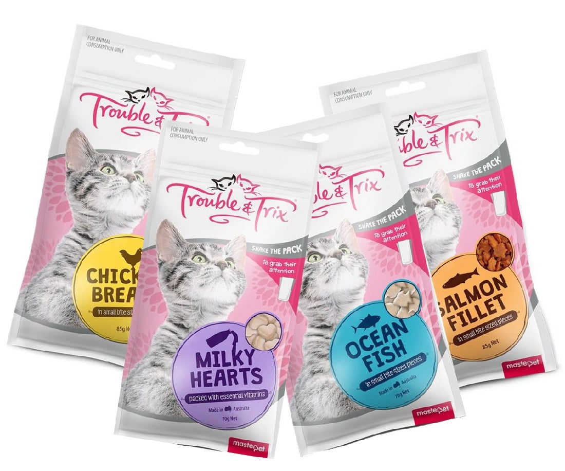 Trouble & Trix Cat Treat Milky Heart 70G