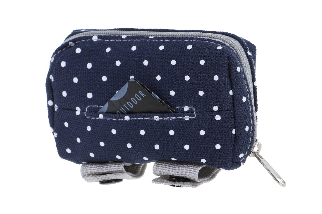 Doog Walkie Pouch - Stella - Polka Dot Blue With White Spot