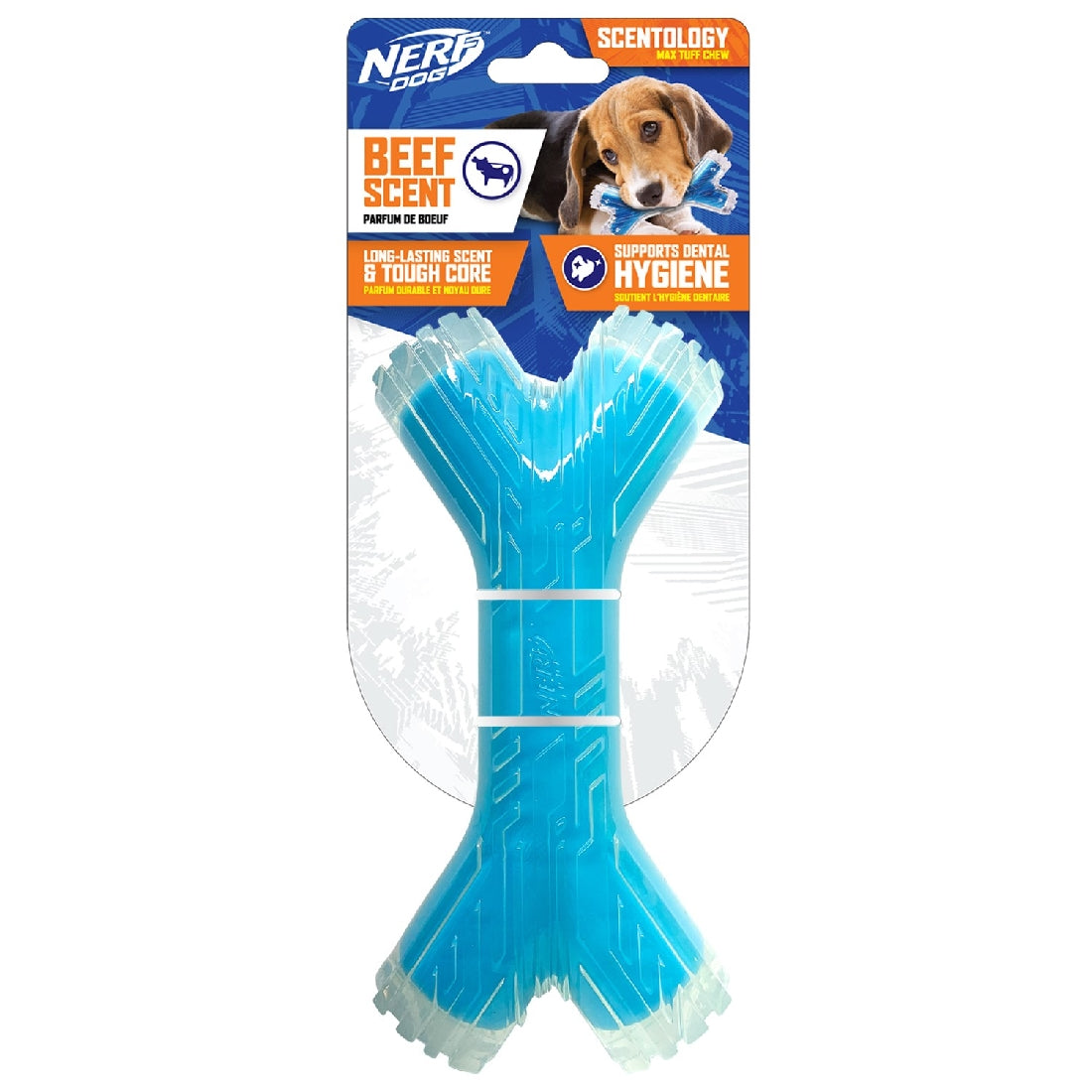 Nerf ScentologyTwin Branch Stick - Peanut Butter/Bacon Clear/L.Blue 25 cm.