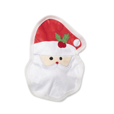 Santa Face Durable Plush Dog Toy