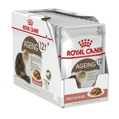 Pack of 12 Royal Canin Cat Ageing 12+ Gravy 85g Pouches