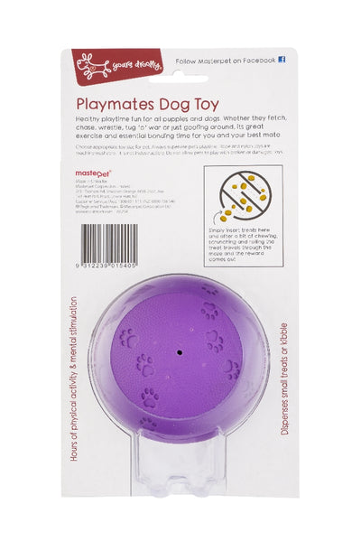 Yours Droolly Playmates Treat Ball Medium Purple