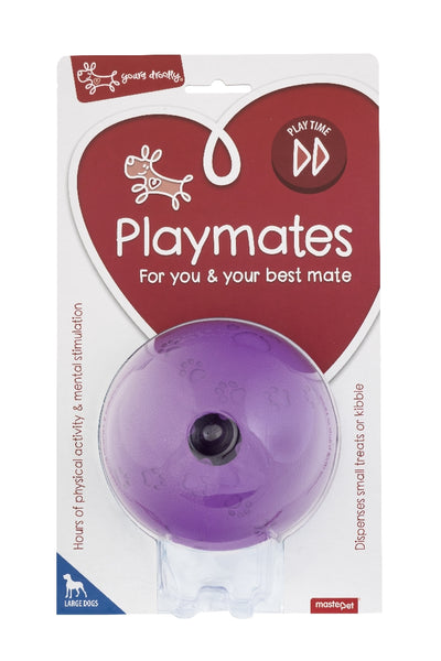 Yours Droolly Playmates Treat Ball Large Purple