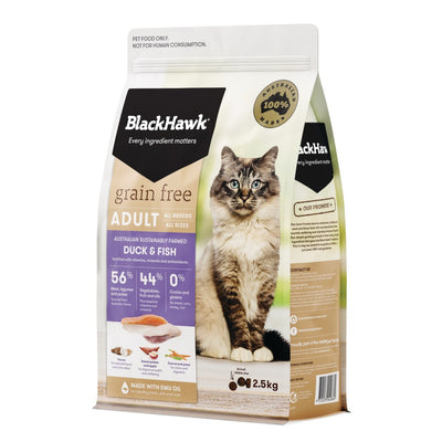 Black Hawk Feline Grain Free Duck & Fish 2.5Kg