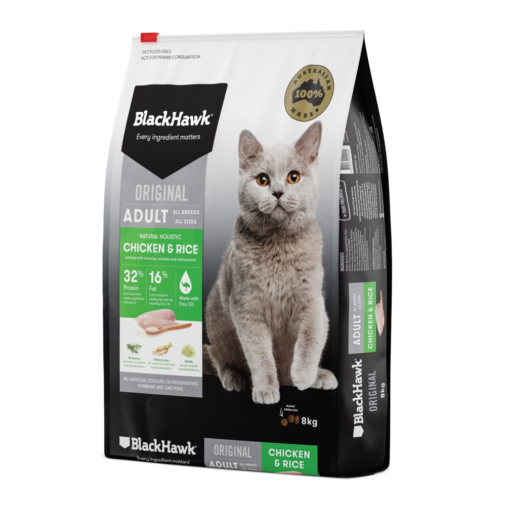 Black Hawk Feline Chicken & Rice 8Kg