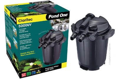 Pond One Claritec 5000Uv Pressurised Filter With 9Watt Ultra Violet Clarifier