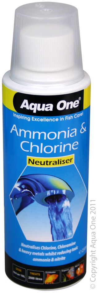 Aqua One Ammonia Remover Chlorine Neutraliser 250ml Treatment