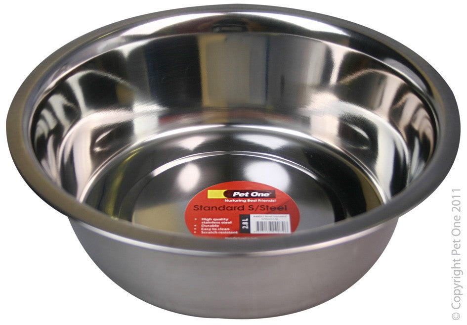 Pet One Bowl StandardStainless Steel 2.8L