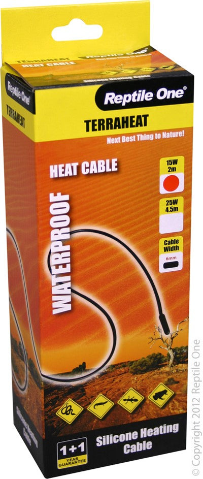 Repti One Heat Cord 15W 2mtr Terraheat 240V Black W/Proof