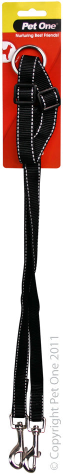 Pet One Leash Coupler Black Lrg