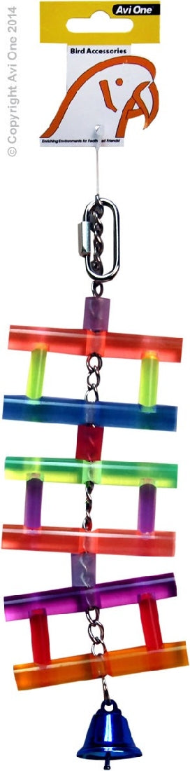 Avi One Bird Toy Acrylic Ladder W Bell