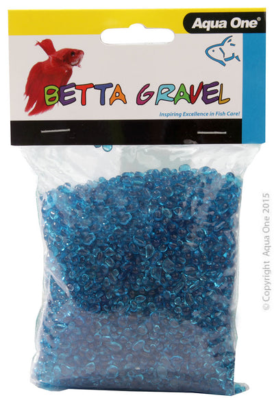 Aqua One Betta Gravel Glass Blue 350G