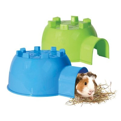 Pet One Small Animal Hide Plastic Igloo (M) 19cm x 16.6cm x 9.3cm Blue