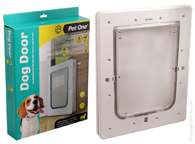 Pet One Dog Door For Timber Doors Dogs Up To 16Kg Medium