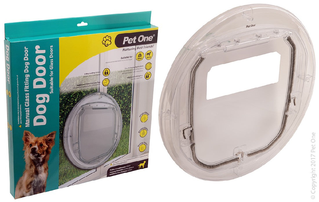 Pet One Dog Door for single  double glazed doors dogs up to 18kg