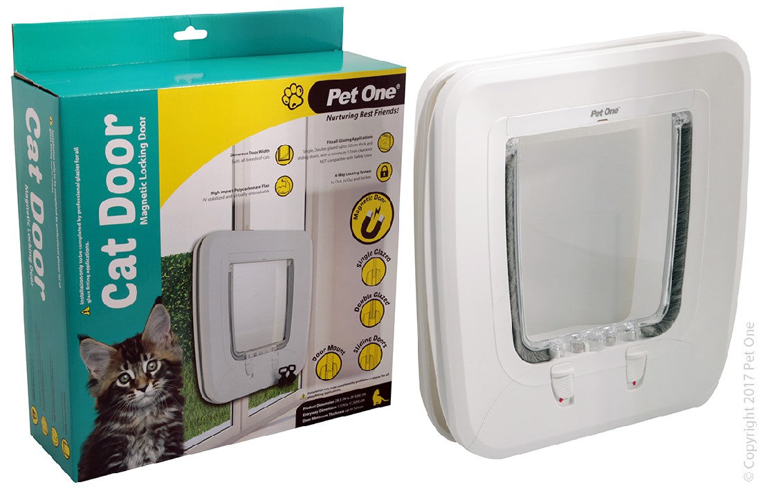 Pet One  Magnetic 4 way Locking Cat Door