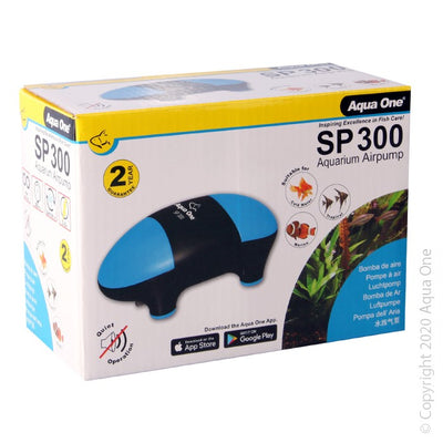 Aqua One SP 300 Twin Outlet Air Pump 2 X 150L/HR