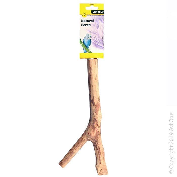 Avi One Perch Natural Wood 30Cm