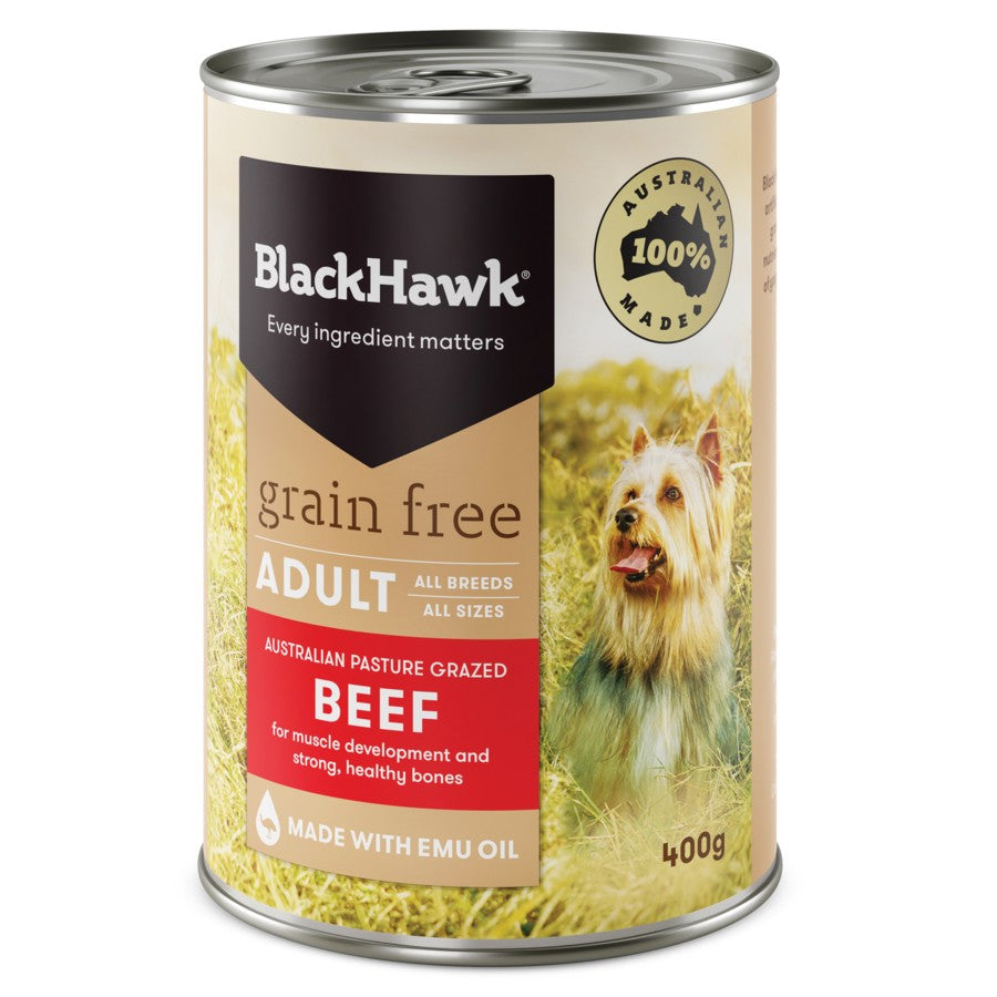 Black Hawk Grain Free Beef Can 400G