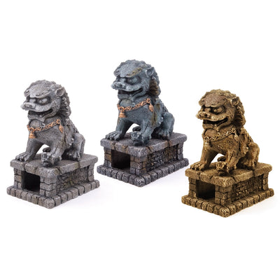 Kazoo Temple Lion - Large - Gold/Grey/Jade