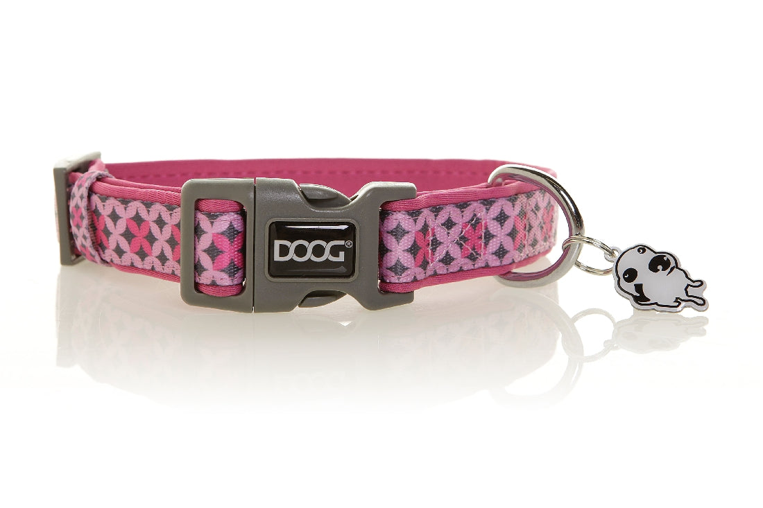 Doog Toto Collar Pink & Grey