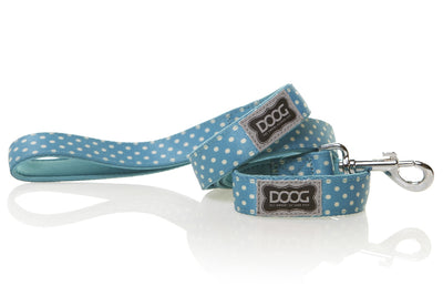 Doog Snoopy Lead Blue & White Polkadot