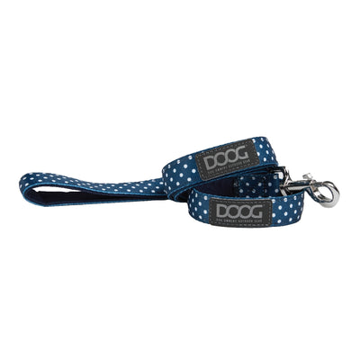 Doog Stella Lead Navy With White Spots Collar