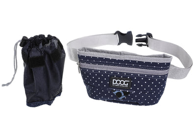 Doog Treat Pouch - Stella - Navy With White Spots