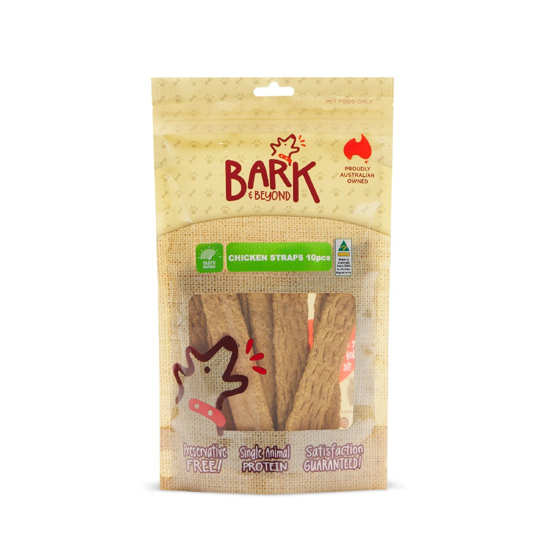 Bark & Beyond Chicken Straps 10Pc